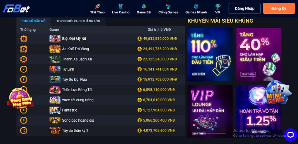 Các loại hình khuyến mãi đa dạng tại 79bet